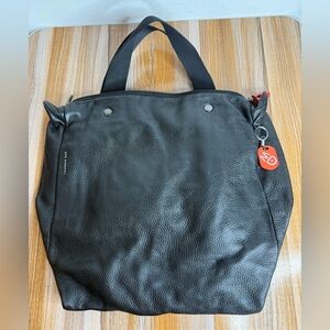 Mandarina Duck Women Handbag Shoulder Bag Leather Black Pebble Tote Bag